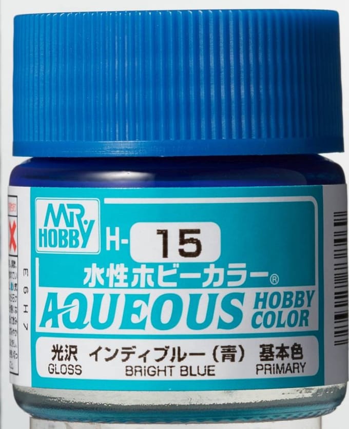 Gunze H-015 - Bright Blue Glanzend Ral 3005 - Mr. Hobby Aqueous Modelbouwverf 10ml