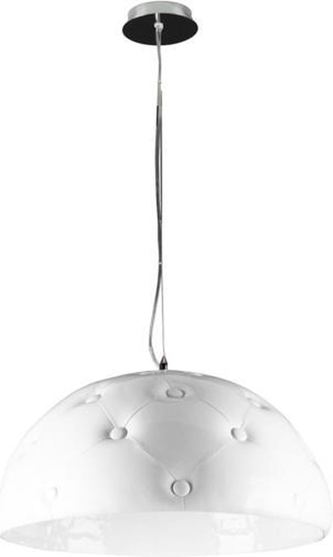 Hanglamp Chesterfield Ø55cm - wit / wit - 3x60w E27