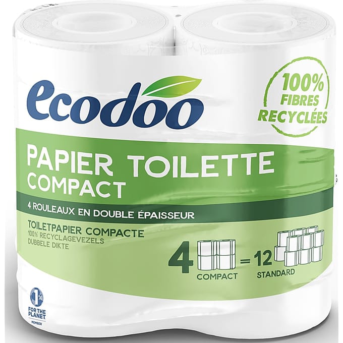Ecodoo Compact Toiletpapier 4 rollen