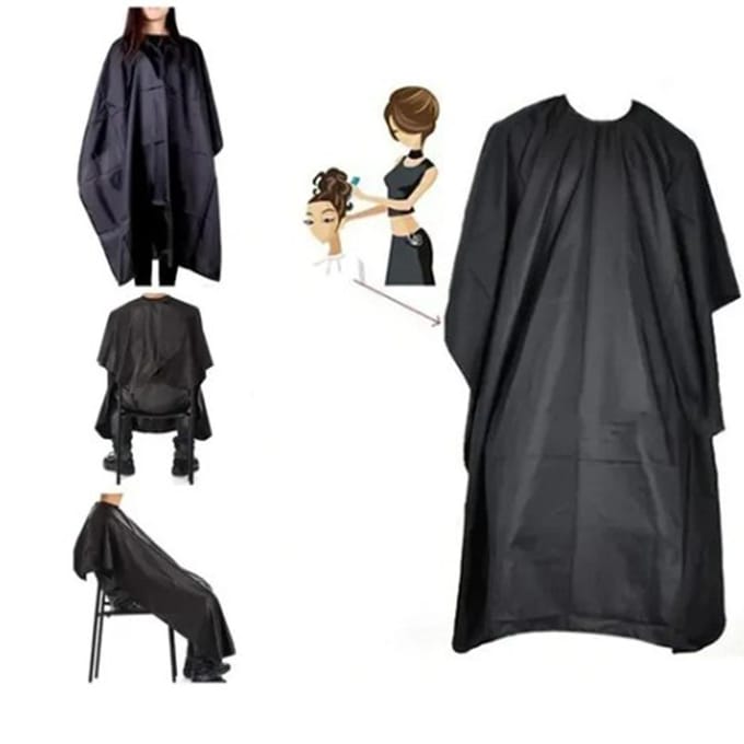 Cape de Coupe de Cheveux Noire Imperméable Respirante Réglable Cape de Coiffure pour Salon de Coiffure gray