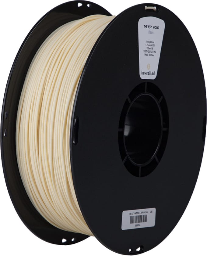 Kexcelled PLA Ivoor Wit/Ivory White 1.75mm 1kg 3D Printer filament