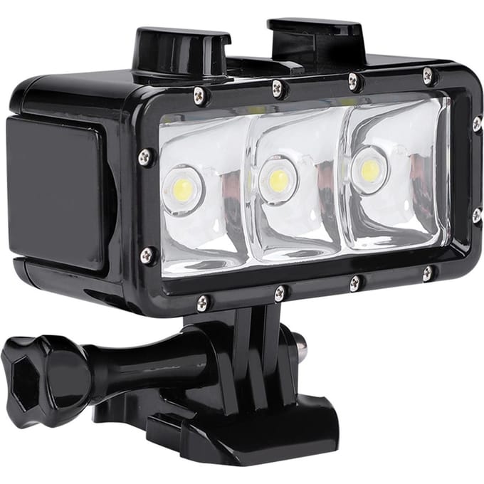 30m 98.4ft Mini Lampe Vidéo LED de Plongée Sous-Marine Étanche pour Hero pour SJCam gray