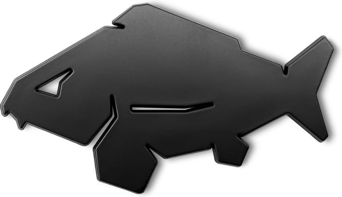 3-D Karper Embleem Zwart Vis Sticker Auto Reliëf Autosticker Decoratief Karperlogo Aanhanger Laptop