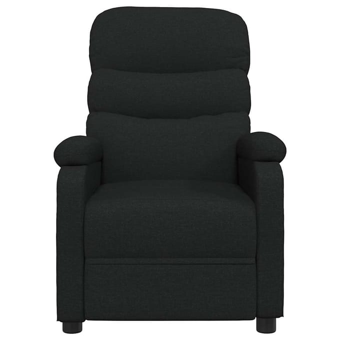 vidaXL - Fauteuil - verstelbaar - stof - zwart