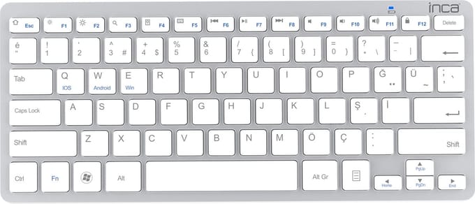 BasicTeQ: IBK-569BT QWERTY toetsenbord, Draadloos Bluetooth - Toetsenbord Voor Smart TV / Tablet / (Windows) PC / Apple Mac - iPad - Samsung - iPhone - Macbook - iMac / Android