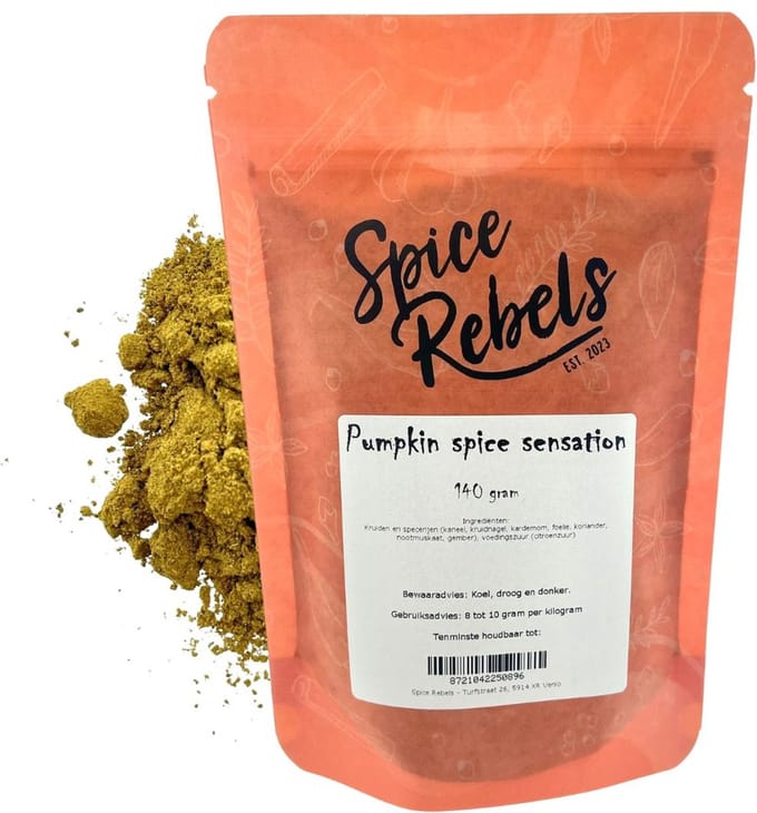 Spice Rebels - Pumpkin spice sensation - zak 140 gram - traditionele Amerikaanse kruidenmix