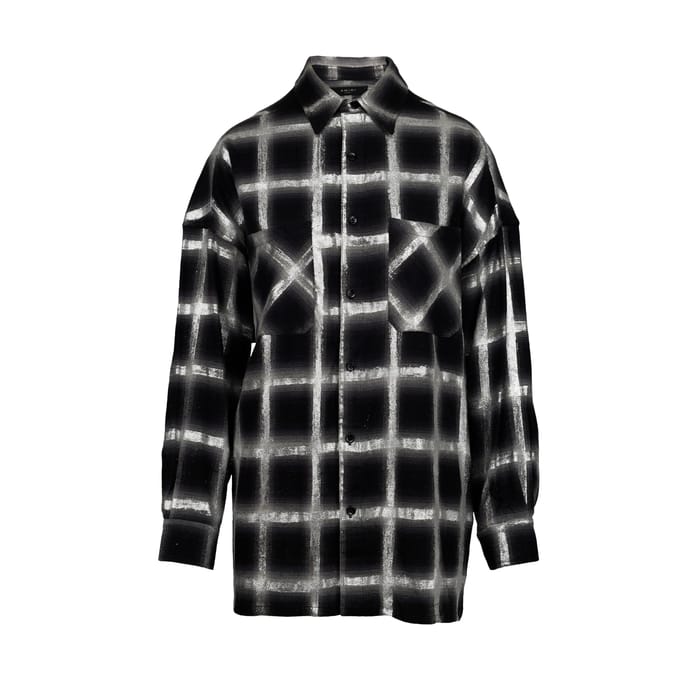 Amiri Glanzend Geruit Oversized Shirt - '10s
