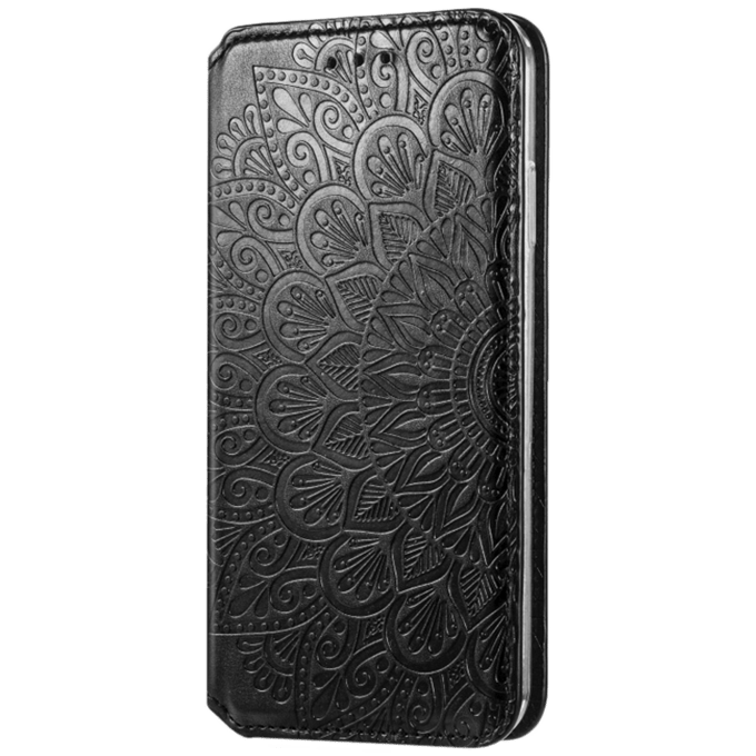 Mocaa iPhone 12 Pro Max Magnetic Mandala Wallet Zwart