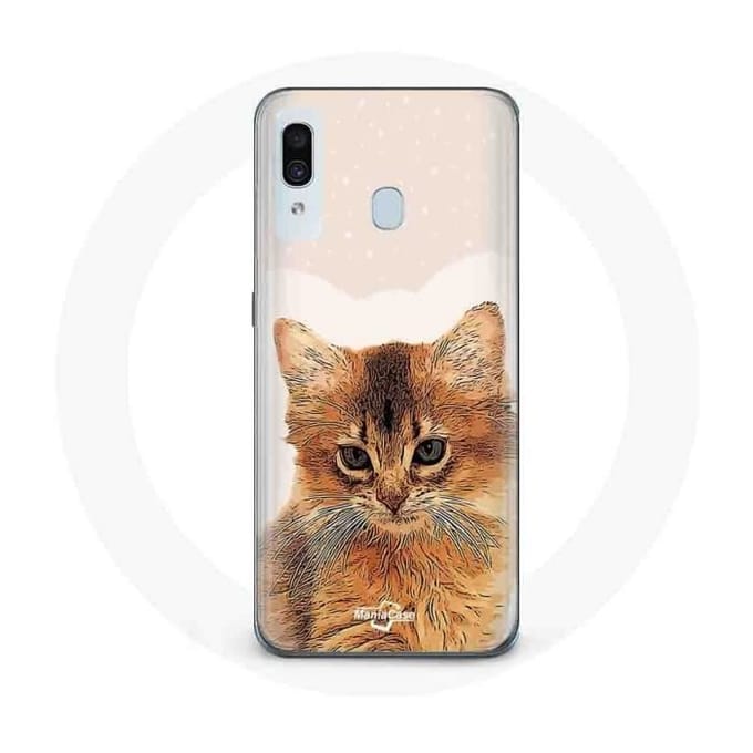 Coque pour Samsung Galaxy A20 Somali Race de chats