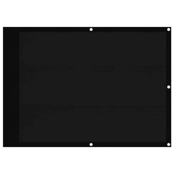 vidaXL - Balkonscherm - 75x700 - cm - 100% - oxford - polyester - zwart