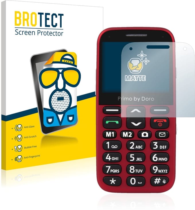 BROTECT - Screenprotector voor Doro Primo 366 - Folie Beschermfolie matte 2 Stuks