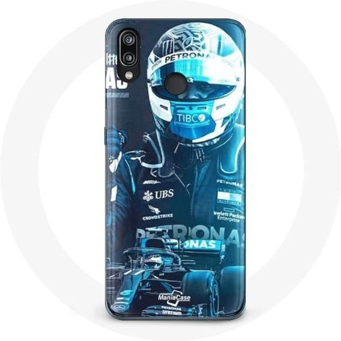Coque pour Huawei P20 Lite Formule 1 Valtteri Bottas Pilote de F1 Noir