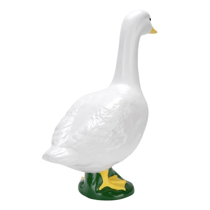 Tuin Gans Beeld Hars Levensgroot Groot Formaat Witte Gans Sculptuur Ornament voor Zwembad Tuin Buiten white