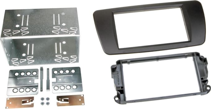 2-DIN Paneel geschikt voor Seat Ibiza (6J) 2008-2017 - Nit Zwart