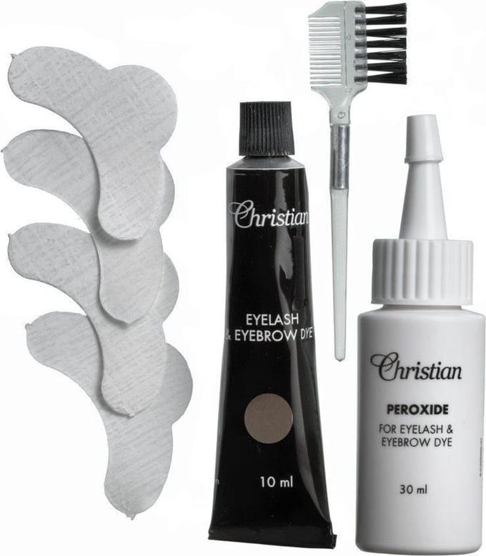 Christian Faye Wenkbrauw- en wimperverfkit - Donkerbruin