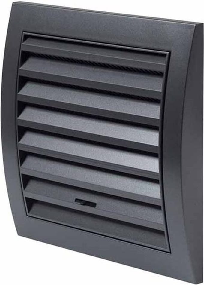 Muurrooster regelbaar 150x150 mm antraciet - N10RA