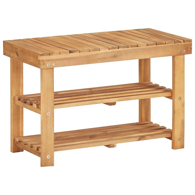 vidaXL - Schoenenrek - 70x32x46 - cm - massief - acaciahout