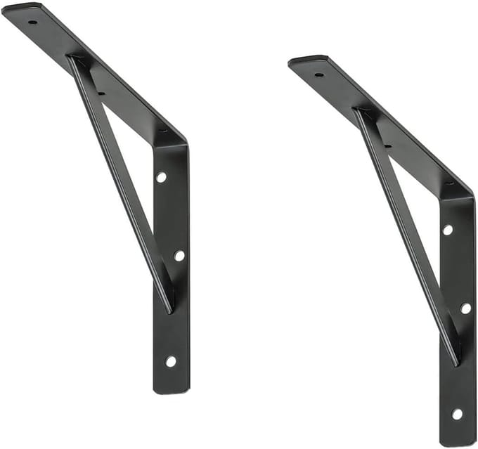 siwitec plankdrager 400 x 250 x 30 mm, zwart, set van 2, draagvermogen 150 kg, plankdrager, webconsole