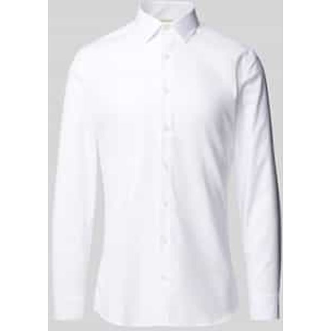 OLYMP No. Six super slim fit overhemd - wit twill - Strijkvriendelijk - Boordmaat: 43