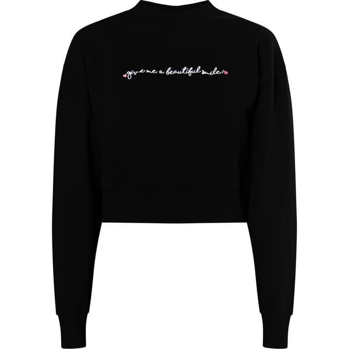 Mymo Cropped sweatshirt Dames zwart