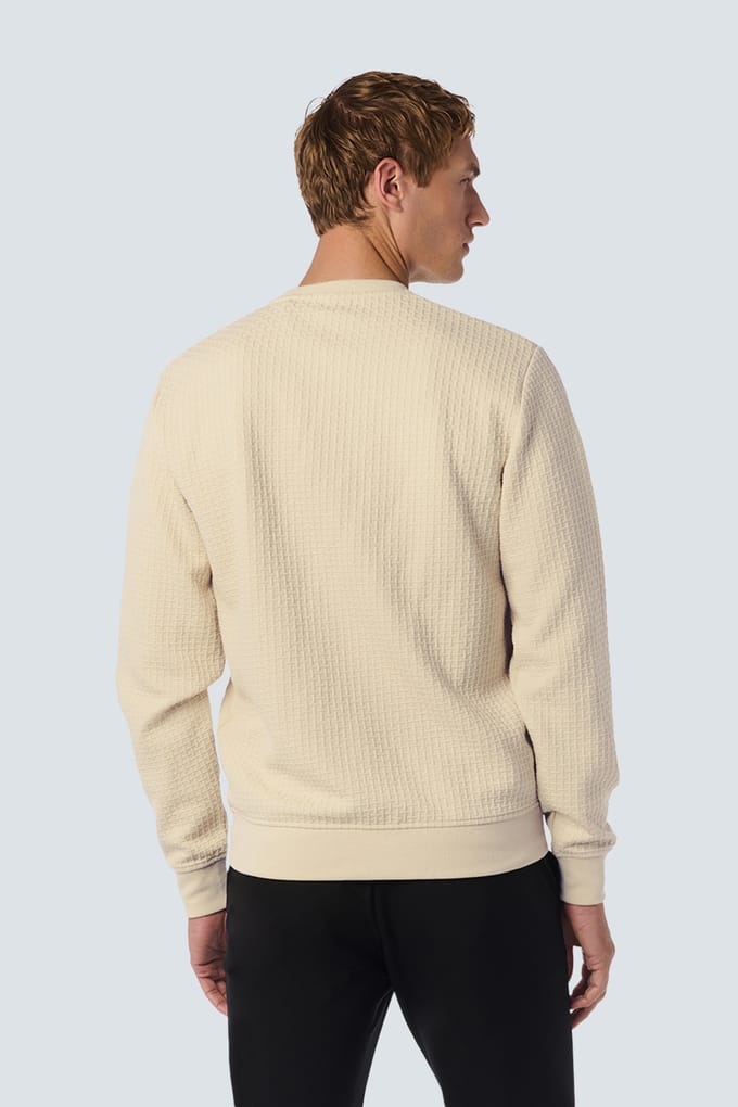 No Excess Sweater Crewneck Double Layer Jacquard Stretch Cement Größe: XXL | Pullover Outlet | Herren