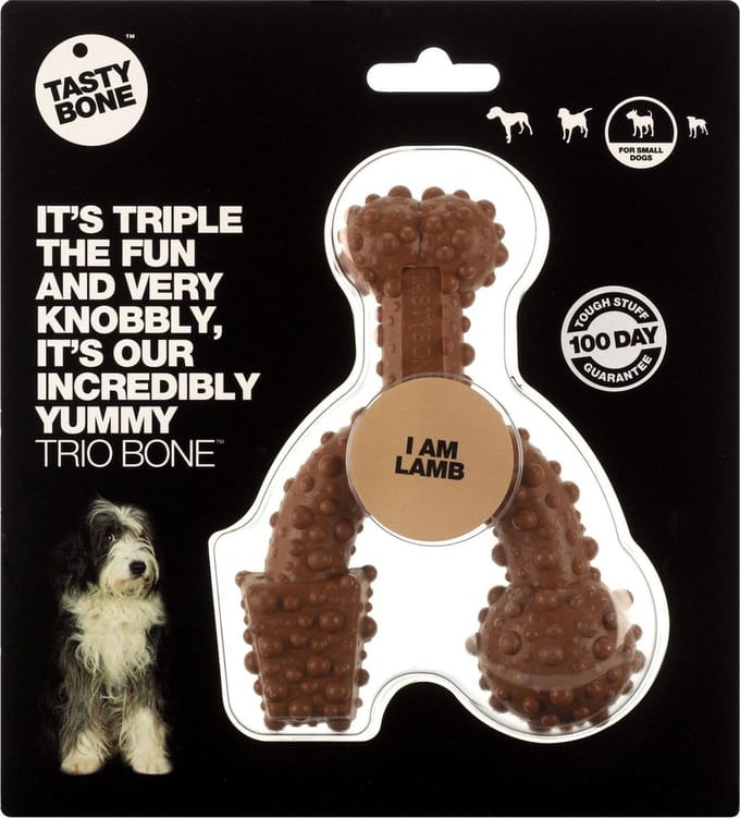 TastyBone - Small - Trio Bone lamb - Hond - Kauwspeelgoed - Vegan - Kluif - Nylabone