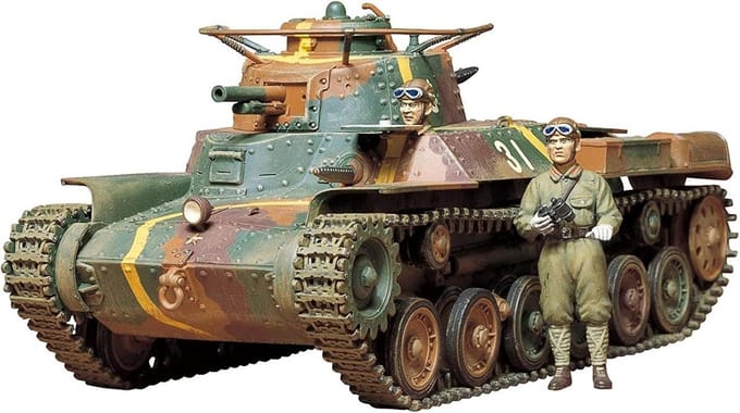1:35 WWII Japanse militaire tank Type 97 Chi-Ha modelbouwset