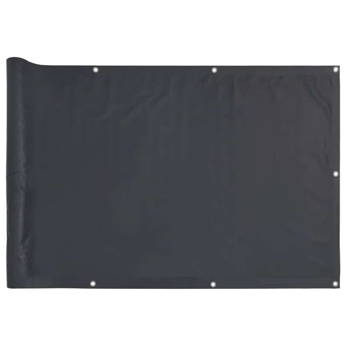 vidaXL - Balkonscherm - 400x120 - cm - PVC - antracietkleurig