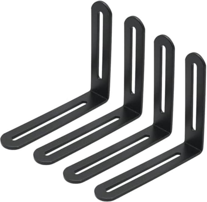 Set van 4 roestvrijstalen L-vormige beugels voor meubelmontage