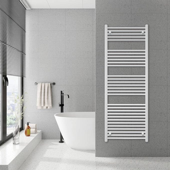 Radiatorconnect handdoekradiator wit-recht-zij aansluiting B 500 x H 1000.
