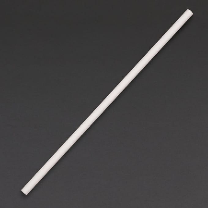 Fiesta Compostable composteerbare papieren rietjes wit (250 stuks)