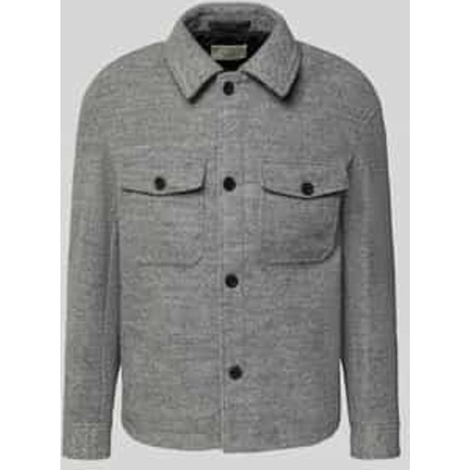 Regular fit overhemdjack met wol Model 'MITCH'