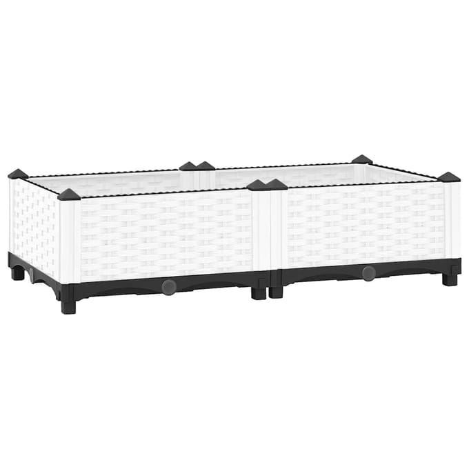 vidaXL - Plantenbak - verhoogd - 80x40x23 - cm - polypropeen