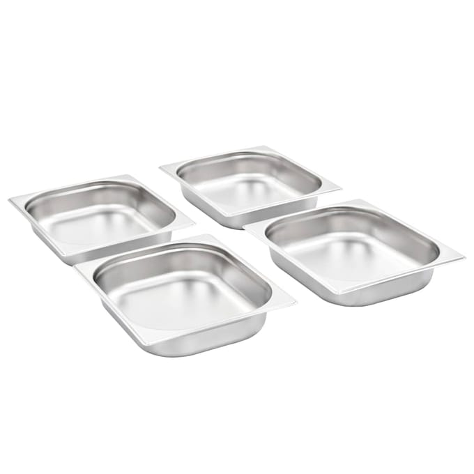 vidaXL - Gastronormbakken - 4 - st - GN - 1/2 - 65 - mm - roestvrij - staal