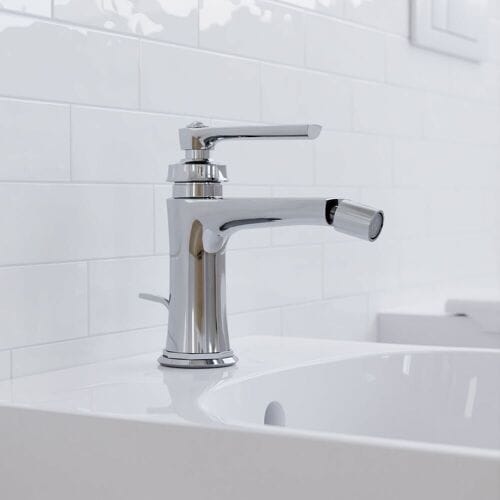 Steinberg series 350 bidet single lever mixer, with drain set 350 1300