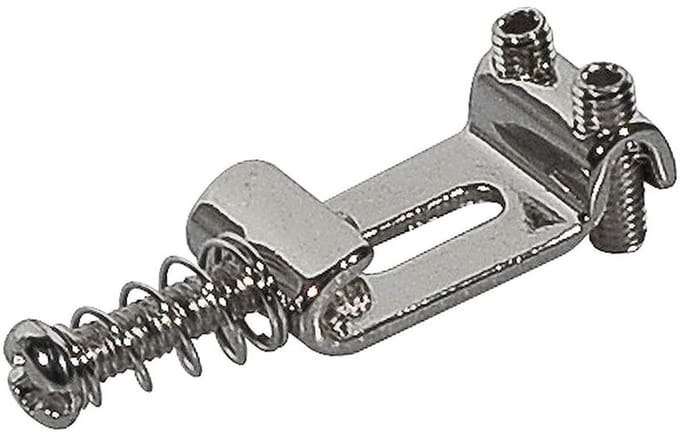 Brugzadel, metaal, chroom, Stallion, p=10,5, inclusief veer en schroef, 6-pack