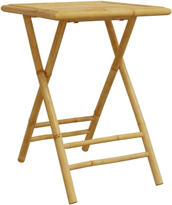 Opvouwbare Bamboe Bistrotafel 55x55x75 cm voor Buiten en Balkon