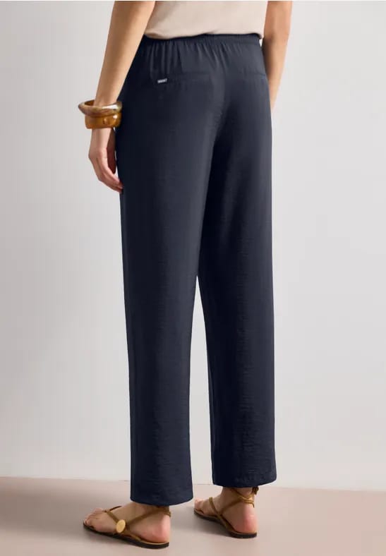 High Waist broek met wijde pijpen in Loose Fit