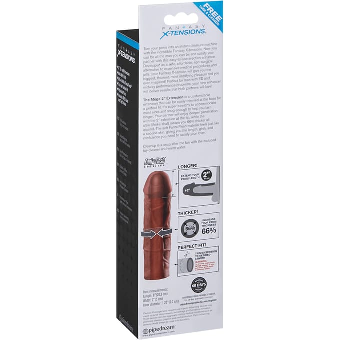 Pipedream Fantasy X-Tensions sleeve Mega Extension bruin