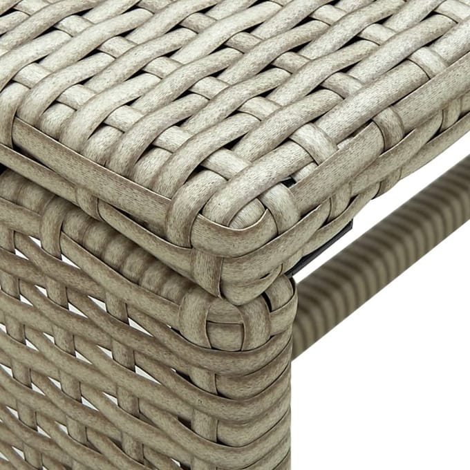 vidaXL - Salontafel - 70x40x38 - cm - poly - rattan - beige