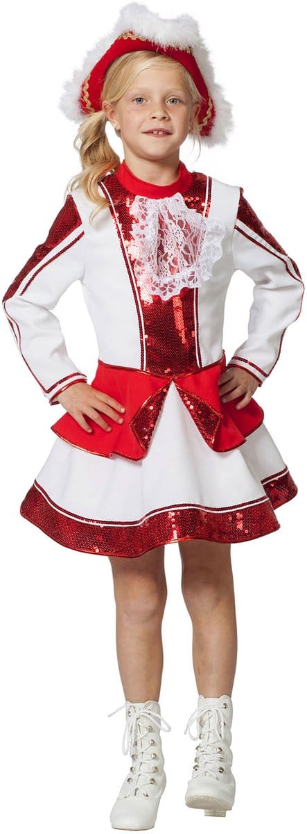 Fancy Rood Witte Dansmarieke - Meisje