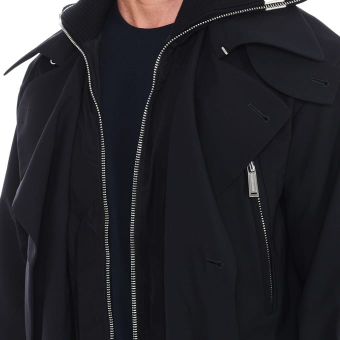 Dubbellaagse trenchcoat S74AH0094-S40320 man