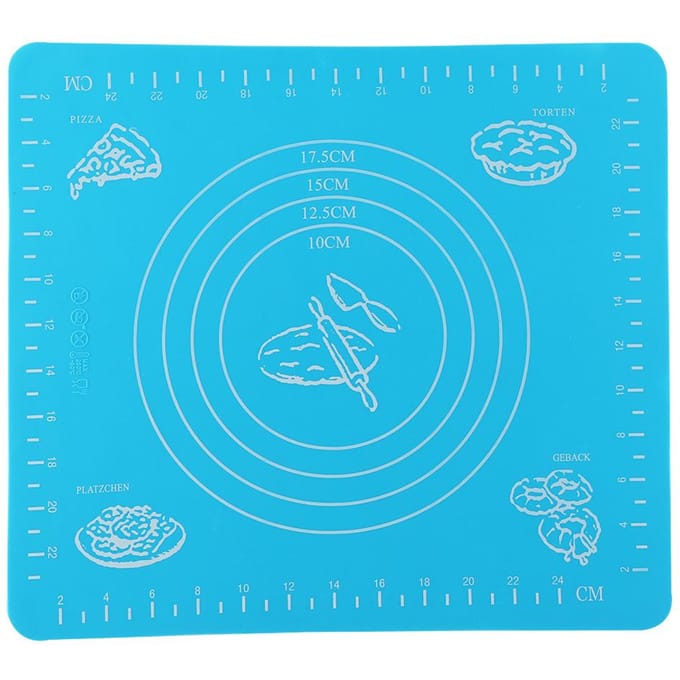 Tapis de cuisson en silicone antidérapant NOn collant Tapis à rouler la pâte pour doublure de moule à pâtisserie blue