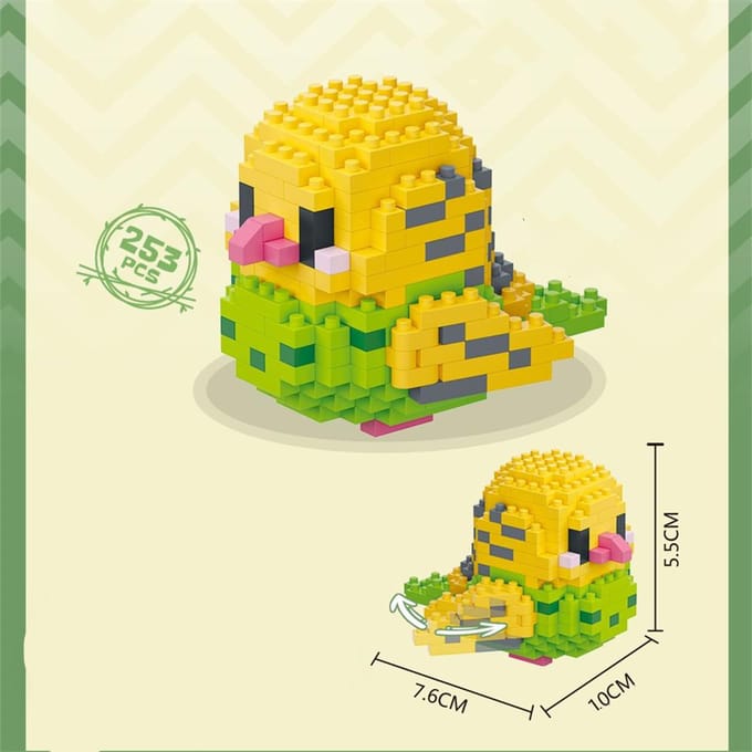 Kawaii schattige vogel kleine bouwstenen set creatief educatief bouwspeelgoed voor jongens meisjes speelgoed geschikt voor decoreren NO BOX
