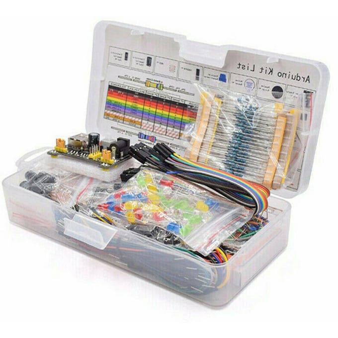 Elektronische componentenkit 830 verbindingspunten Breadboard-kabelweerstand Geschikt voor UNO R3 wit