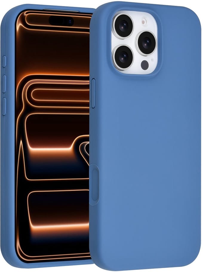 TUNIQ telefoonhoesje voor Apple iPhone 16 Pro Max - Siliconen backcover - Blauw