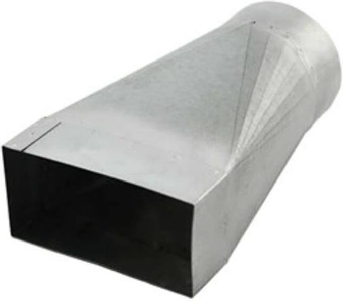 Verloopstuk 220 mm x 80 mm naar diameter 160mm