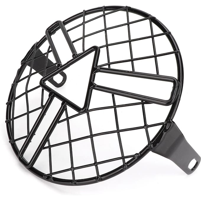 Motorfiets Koplamp Beschermrooster Koplamp Grill Cover Beschermer Past voor CG125 GN125 black