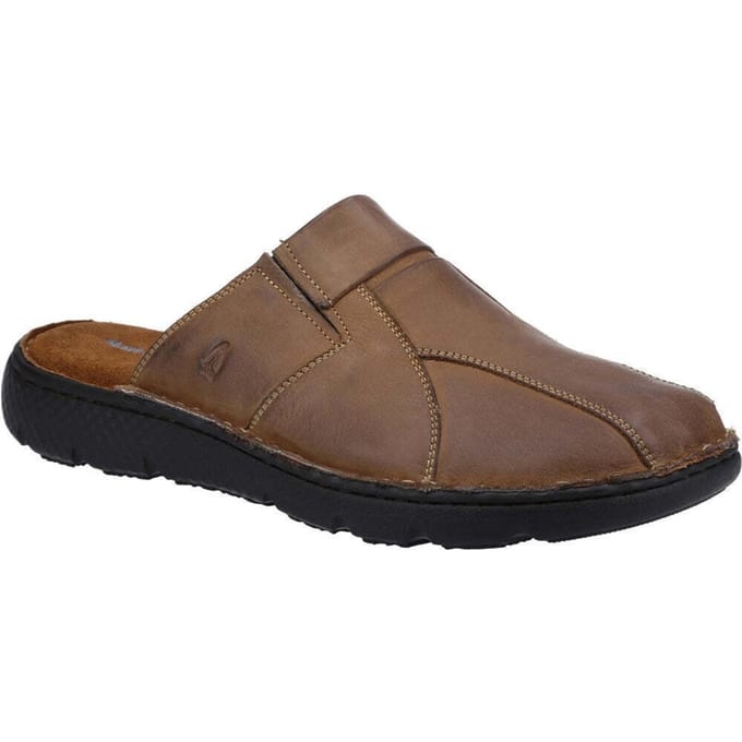 Hush Puppies Mens Carson Leather Mules 7 UK marron