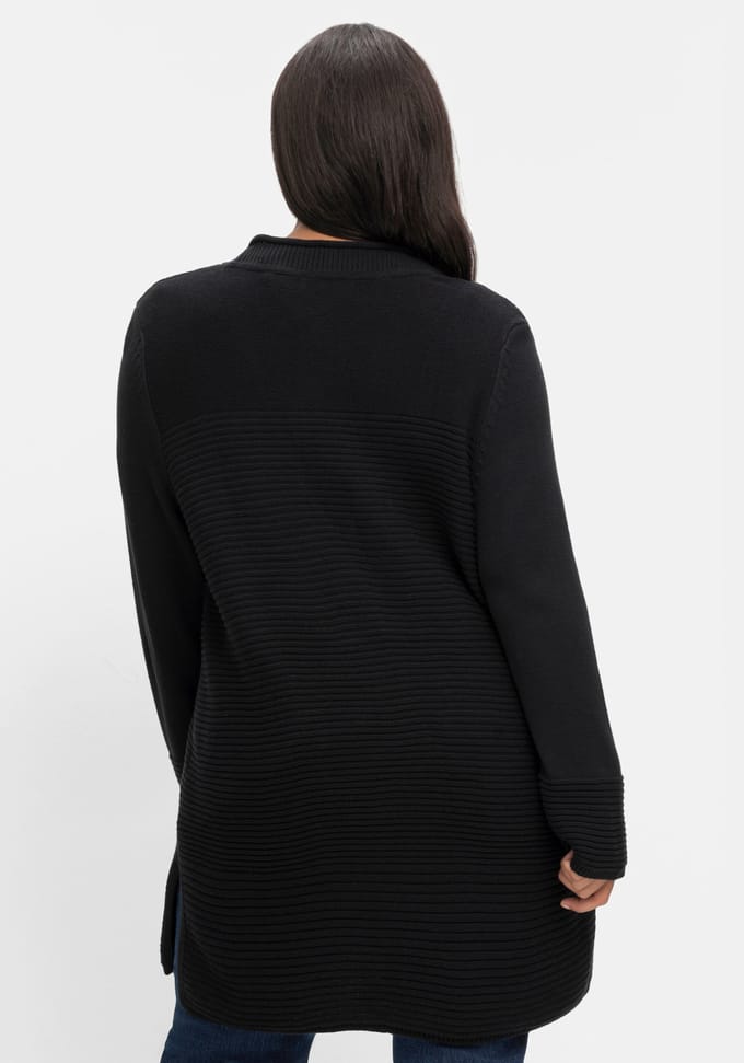 Lang gebreid vest